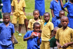The kids were very curious to know where the visitors were from. When they found out the USA they were excited.