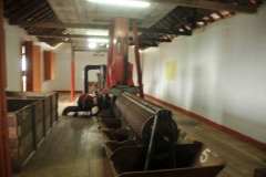 Here you see some of the original equipment from the coffee plantation. The weather conditions of Monte Café, Coffee Mountain, hamlet were optimal for cultivating Arabica and, to a lesser extent, Robusta coffee varieties. In 1858, the property became the largest and earliest coffee plantation in Sao Tomé, thanks to the enormous development of coffee.