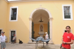 Our local guide, who ironically was from Switzerland, explained details of the museum for us. São Sebastião Museum is a museum, housed in a 16th-century fortress in the central part of the city. It contains religious art and colonial-era artifacts. The fortress was built in 1566 by the Portuguese in order to protect the port and city of São Tomé against pirate attacks.