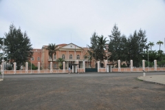 The Presidential Palace. We were told not take photos of the palace.  They had good reason. I had discovered a day before our arrival, on line,  in Sao Tome that an over throw of the government, an inssurection , had taken place the day before we arrived.  The government fought the coup attempt as four men, including the former President of the outgoing Assembly  tried to over throw the government.  Four were arrested and a number of others were arrested.  I had asked the guide about this.  He at first refused to say anthing. I told him I would tell everyone.  He told me please this is the first cruise ship of tourists to arrive since the covid started 2 1/2 years before.