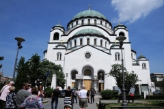Florin, our local guide,  introduced us to the Church of Saint Sava Orthodox Cathedral  one of the largest Orthodox churches in the world and ranks among the largest church buildings in the world.  The main floor is currently under renovation.
