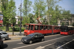 Belgrade has lots of streets cars