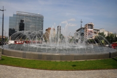 New and modern round about in the city.