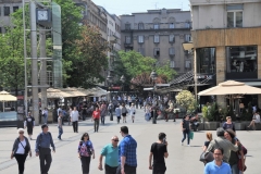 Great open walking plazas downtown to walk and window shop.