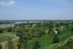 The Sava and the Danube rivers meet in the distance
