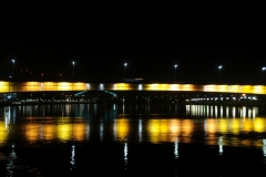 In Europe the bridges are lighted in the evening. Spectacular for photography.