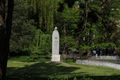 Local park and a statue are very restful.