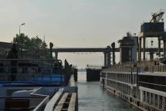 It is fascinating watching the huge gate in the distance closing more and more in each frame of the following photos.