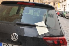 Our local guide was astounded to see a parking ticket on a car in Palermo parked on the sidewalk. She called it a "miracle"!