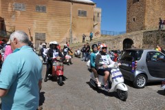 The Vespa scooters were still arriving as we walked among the riders and spoke with them.