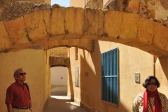 The low arches in the Arab neighborhood helped to keep out invaders.  It was impossible to ride in and invade with the low slung arches.