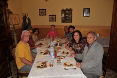 Lunch with a host family in Mazara. The wife was one of the first woman to get a Captains license on a fishing boat.