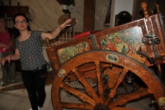 While at a home hosted lunch we were treated to see original hand made Sicilian Carts made by the hosts Grandfather.