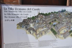 A drawing of what the Villa Romana del Casale could have looked like