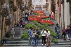 The main landmark of the city is the 142-step monumental Staircase of Santa Maria del Monte, built from 1608 in the old part of the town. EAch step on the face of it has a different pattern of tile. Just beautiful.