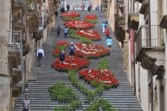 The flowers and the green plants are placed individually for design and color. Magnificent.