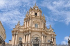 Church of San Giorgio also known as the Cathedral of John the Baptist. . Holy Week begins with Palm Sunday, when some statues of saints are moved into the Church of San Giorgio.