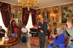 We were fortunate to be invited into a very old home in Ragusa Ibla.  We were treated to his piano playing and then to all the antiques and Christmas Crèche within the house. A museum in itself. .