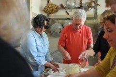 We are adding seasoning, pepper, basil, thyme whatever we think would make this cheese tasty in the end product.