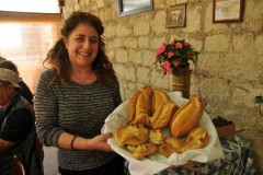 I am so ready to taste this bread. Graciela proudly showing it off.