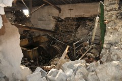 You can see wine  barrels that once held wine for storage now destroyed from the earthquake.