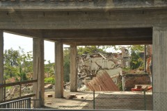 Destruction in Fleri across the street from the Church of Maria.