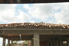 Tile roof and building  destroyed. This was the first volcanic eruption since 2009.