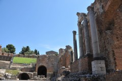 Columns of the Ancient theater of Taormina