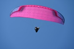 After looking closer I discovered the parachutists were tandem and literally flew right over me at the Castle. 