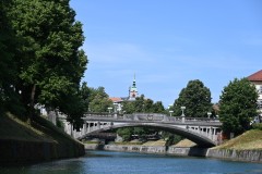 The Dragon Bridge, adorned with its iconic dragon statues, features in some of the most recognizable images of Ljubljana. 