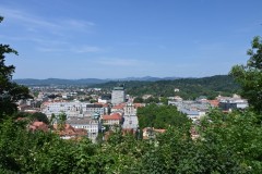 On my last afternoon in Ljubljana I climbed up the many hundreds of stairs to Ljubljana Castle.  view from the top across the city. 