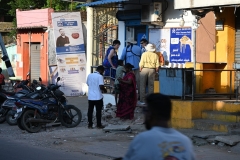 Some of our group trying to find an ATM that actually worked. Not an easy feat.  This was a failure. 