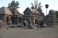 Each of the five monuments in the Pancha Rathas complex resembles a chariot  and each is carved over a single, long stone or monolith, of granite which slopes in north–south direction with a slight incline. The center one is Naku Sahadava Ratha.  Each of the monouments is named after a member of the family. 