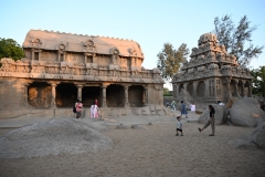 The structures are named after the Pancha Pandavas and their common wife Draupadi, of epic Mahabharata fame.  In order of their size, they include the Dharmaraja Ratha, Bhima Ratha, Arjuna Ratha, Nakula Sahadeva Ratha, and Draupadi Ratha.
