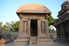 Pancha Rathas is an example of monolithic Indian rock-cut architecture.  Draupadi Ratha