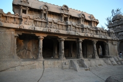 The structures are named after the Pancha Pandavas and their common wife Draupadi, of epic Mahabharata fame.  In order of their size, they include the Dharmaraja Ratha, Bhima Ratha, Arjuna Ratha, Nakula Sahadeva Ratha, and Draupadi Ratha. This particular item is Bhima Ratha.  