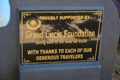 Grand Circle Foundations is funds donated by Travelers of Overseas Adventure Travel, our tour company. They have donated funds to build the next photo a temple for the village. They do this all over the world. 