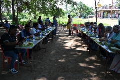 After lunch we had time to ask questions to our hosts.  We learned of the recent rise in suicide rates in farming communities like this community due to an inability to repay loans taken to purchase seeds and fertilizers .  We also learned that the problem is not acknowledged by the Indian government. 