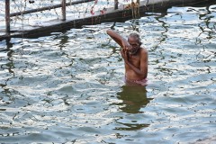 Trichy corporation has fenced bathing ghats on the Cauvery river banks in the city to prevent people from entering the river, as the discharge from Mettur dam is gradually increasing.