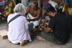 A member of our group Ellen secured the services of a Hindi Priest along with Pon who translated for her during the ceremony for her.  