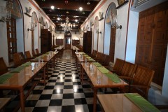 Our group of travelers dined in this dining room. The food was traditional Indian food and was excellent. Our lunch was served on banana leaves. No plates did we eat from. All food was served onto the banana leaves.  Very tradidtional in India .