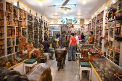 We had to take off our shoes and walk barefoot for 2 hours throughout the temple inside and out. We left our cameras and items in this store for safe keeping.  We later returned and shopped. It was a beautiful craft and carpet store. 