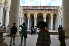 Inside Thirumalai Nayak Palace built in built in 1636 by the ruler whose name it bears. The  Palace is famous for the stuccowork on its domes and impressive arches.  