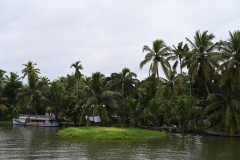 In this area of the canal there is a walkway along the canal for locals.  Rare for most of the canal zone. 