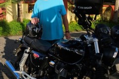 Yours truly with Titan's Honda. That was so much fun riding the streets of Cochin. 
