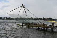 This is the dock we were sitting on with the net set to drop into the river