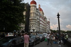 Side view of the famous Taj Mahal Palace Hotel 