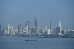 Central downtown area of  Mumbai, formerly called Bombay, across the bay 