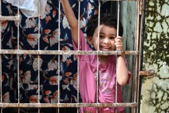 Even through an open window and bars it is easy to make a new friend, take a photo and share.  He was so thrilled to see as photo of himself. 