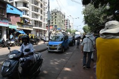 A main thoroughfare. Notice driving is with right hand drive. 